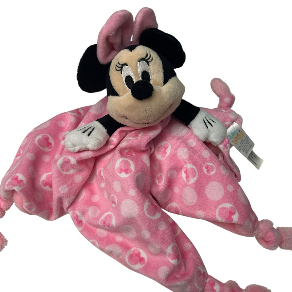 Minnie Mouse Disney Baby Security Blanket Lovey Plush toy infant Pink Mickey